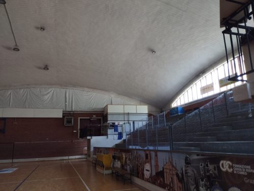 i lavori di adeguamento antincendio e miglioramento funzionale del PalaItis di Mondovì