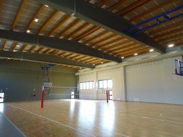 L'interno della nuova palestra dell'Istituto "Gianfranco Donadio" di Dronero
