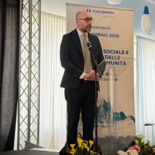 L'intervento del presidente della Provincia durante l'assemblea di confcooperative Piemonte Sud