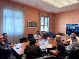 Un momento della riunione della cabina di regia sulla PSA del 23 febbraio