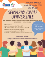 La locandina del Servizio Civile Universale 2026