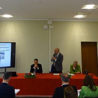 Un momento della conferenza di presentazione degli interventi realizzati grazie alla collaborazione tra Provincia e Fondazione CRC