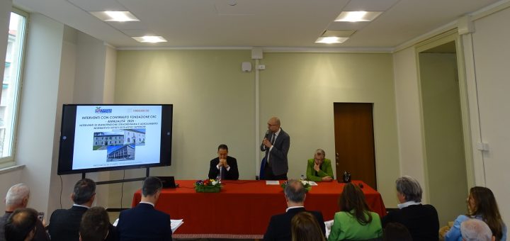 Un momento della conferenza di presentazione degli interventi realizzati grazie alla collaborazione tra Provincia e Fondazione CRC