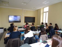 Una delle nuove aule della manica storica dell'edificio