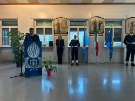 Un momento della cerimonia per il 209° anniversario della Polizia Penitenziaria
