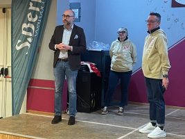 L'intervento del presidente Robaldo alla presentazione delle squadre dell’Ama Brenta Balon