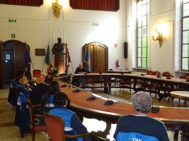 Un momento dell'incontro tra la Provincia e l'ASD Le Nuvole