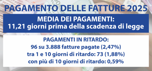 I dati sui pagamenti della Provincia relativi al 2025