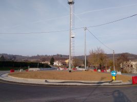 La situazione attuale della rotatoria in località Olle