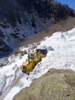 Le operazioni per la riapertura della sp 239 tra Tetti Gaina e Terme di Valdieri