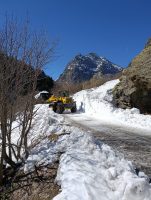 Le operazioni per la riapertura della sp 239 tra Tetti Gaina e Terme di Valdieri