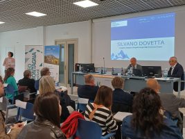 L'intervento del consigliere Dovetta durante il festival transfrontaliero Alpimed+