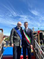 Il presidente Robaldo con il sindaco di Monastero Vasco Franco Bosio