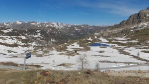 La sp 255 del Colle della Lombarda dopo i lavori di sgombero neve