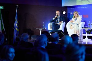 L'intervento del presidente Robaldo durante la tavola rotonda con il ministro Zangrillo