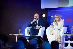 L'intervento del presidente Robaldo durante la tavola rotonda con il ministro Zangrillo