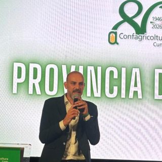 L'intervento del consigliere Sannazzaro durante la celebrazione degli 80 anni di Confagricoltura Cuneo