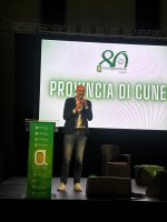 L'intervento del consigliere Sannazzaro durante la celebrazione degli 80 anni di Confagricoltura Cuneo