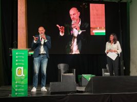 L'intervento del consigliere Sannazzaro durante la celebrazione degli 80 anni di Confagricoltura Cuneo