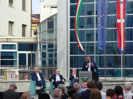 L'intervento del vicepresidente Massimo Antoniotti durante la cerimonia di consegna delle medaglie