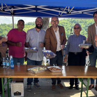 Il presidente Robaldo e il consigliere Danna alla Festa della Lela, dedicata al tipico pane della tradizione contadina langarola