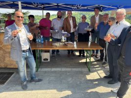 Il presidente Robaldo e il consigliere Danna alla Festa della Lela, dedicata al tipico pane della tradizione contadina langarola