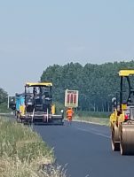 Lavori di bitumatura sulla sp 165 a Caramagna Piemonte