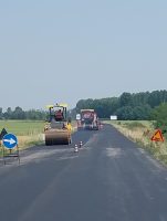 Lavori di bitumatura sulla sp 165 a Caramagna Piemonte
