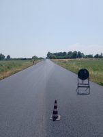 Lavori di bitumatura sulla sp 165 a Caramagna Piemonte