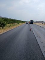 Lavori di bitumatura sulla sp 663 a Saluzzo