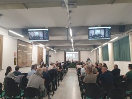 Il pubblico nella sala Falco durante la tavola rotonda del Living Lab Il rapporto tra Acqua e Agricoltura al tempo del cambiamento climatico
