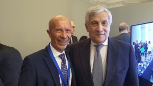 Il consigliere Dovetta con il Ministro degli Affari Esteri Antonio Tajani