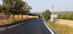Il tratto di Monchiero della nuova pavimentazione verso Barolo