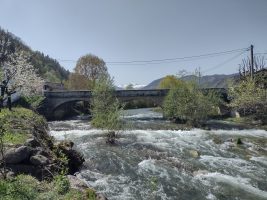 Immagine di repertorio del torrente Grana a Valgrana