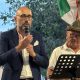 L'intervento del presidente Robaldo durante il raduno delle fanfare alpine di Saluzzo