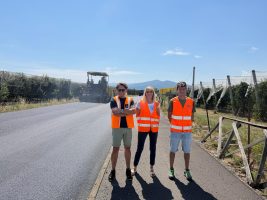 Il sopralluogo della consigliera Casale sulla sp 137 tra Lagnasco e Falicetto