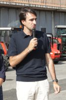 L'intervento del consigliere Danna durante il Raduno dei Trattori di Roburent di domenica 19 luglio