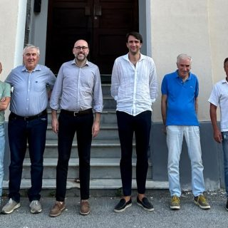 Il presidentre Robaldo e il consigliere Danna dopo l'incontro con l'amministrazione comunale di Saliceto