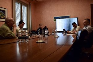 Un momento del confronto in Provincia su calcio giovanile e impiantistica sportiva