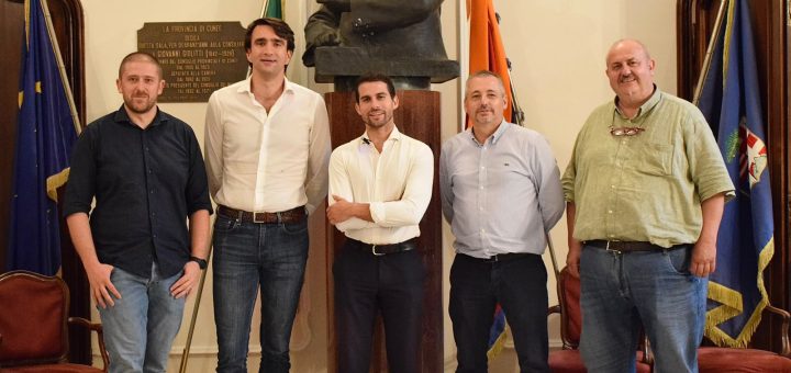 Il consigliere Danna con gli assessori comunali che hanno preso parte al confronto in Provincia su calcio giovanile e impiantistica sportiva