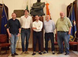 Il consigliere Danna con gli assessori comunali che hanno preso parte al confronto in Provincia su calcio giovanile e impiantistica sportiva