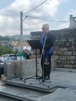L'intervento del consigliere provinciale Pulitanò durante il 18° Raduno Alpino di Saliceto