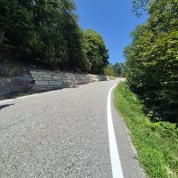 La sp 246 dopo i lavori di consolidamento e messa in sicurezza