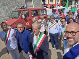 Un momento della celebrazione dei 50 anni del comitato C.R.I. di Monesiglio