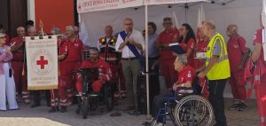 Lintervento del presidente Robaldo durante la celebrazione dei 50 anni del comitato C.R.I. di Monesiglio