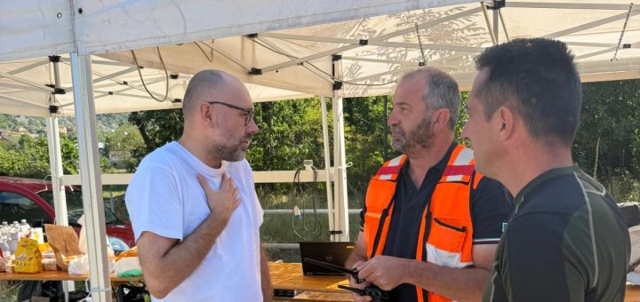 Il presidente Robaldo a colloquio con il sindaco di Valdieri Giordana e i responsabili delle attività antincendio