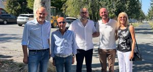 Il presidente Robaldo con i consigliere provinciali Sannazzaro,Dovetta, Casale e il sindaco di Verzuolo Quaglia