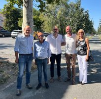 Il presidente Robaldo con i consigliere provinciali Sannazzaro,Dovetta, Casale e il sindaco di Verzuolo Quaglia