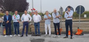 Lintervento del presidente Robaldo durante linaugurazione della nuova area camper di Piozzo