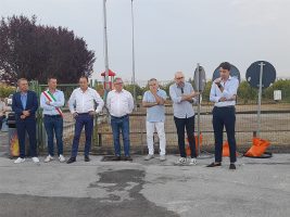 L'intervento del presidente Robaldo durante l'inaugurazione della nuova area camper di Piozzo